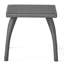 La table d'appoint d'extérieur grise à motif de faux, ajoute du charme au patio, H 17,75 po x P 17,75 po, offre une solution pratique, H 16,94 po