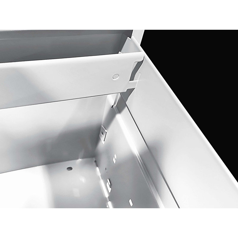 5 Drawer Metal Vertical File Cabinet with Lock Office Home Steel Vertical File Cabinet, White