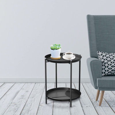 Caira Round 116.1cm L Outdoor Side Table