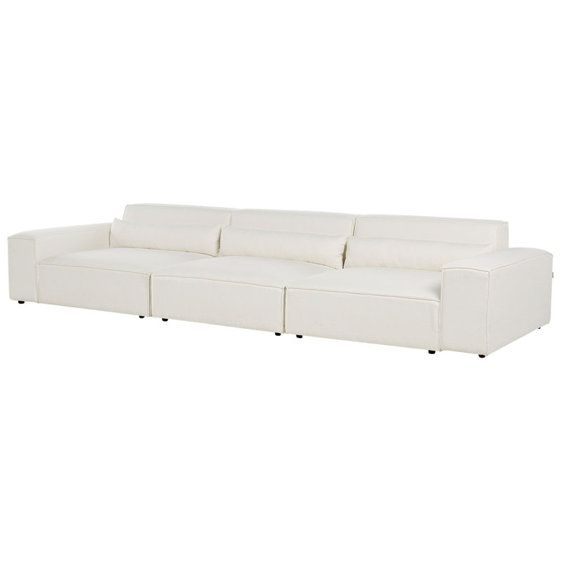 Netanya 3 Seater Sofa, White Boucle