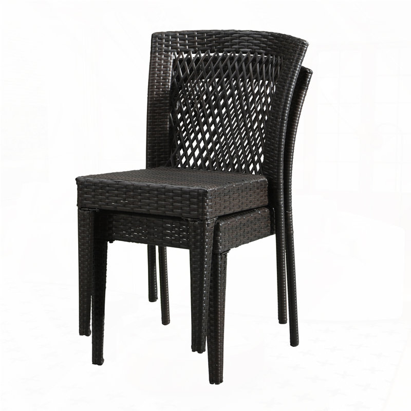 Chaises de salle à manger d'extérieur en rotin PE