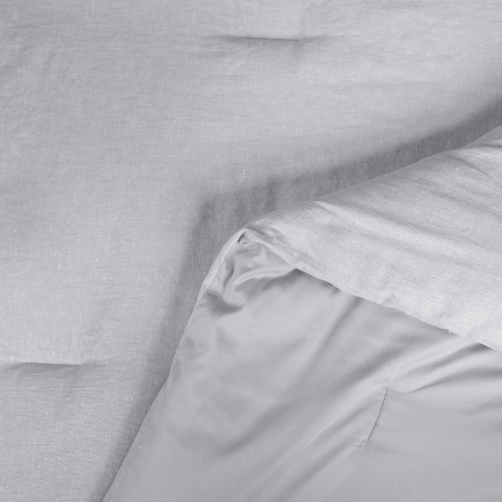 French Linen Comforter Set, Pebble Heather, King Comforter + 2 King Pillow Shams