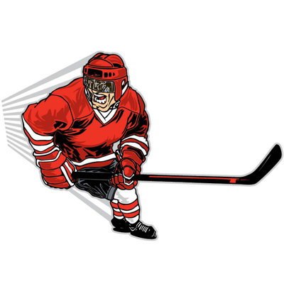 Adhésif décoratif hockey