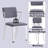 Cargo Gray Fabric & White Finish Office Chair-1105756575