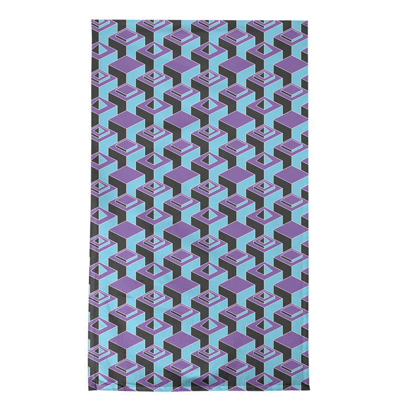 Patricia Geoffrey Tea Towel Kitchen Towel, Purple/Blue/Black, Poly Twill