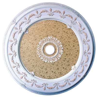 Motif floral rond doré 51 po