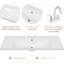 Surface de meuble-lavabo en céramique 36 po, lavabo blanc, 3 trous de robinet pré-percés, moderne, P 18 po x H 6,6 po, convient au dessus du meuble, profondeur de 41,73 po