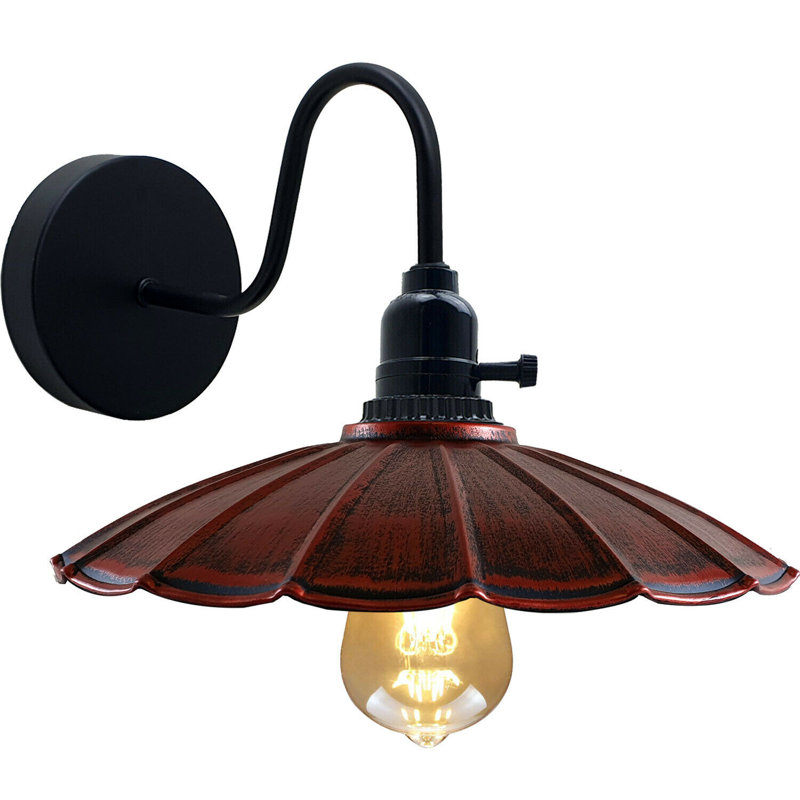 Langston Armed Sconce, Rustic Red