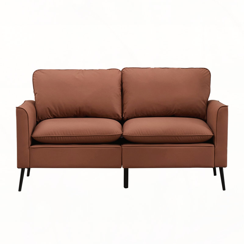 Fauteuil décontracté, Similicuir brun