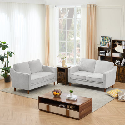Causeuse de salon en simili cuir Azriah (ensemble de 2)