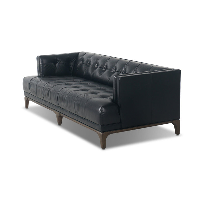 Beatrice Sofa-78"-Rider Black, Rider Black Genuine Leather