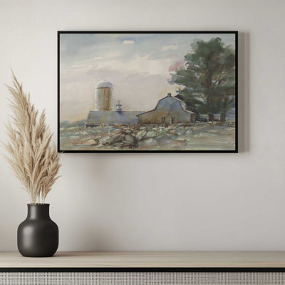Connecticut Valley Farm by Stephen Calcasola Canvas Art Print