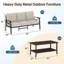 177.8cm Wide Straight Metal Sofa with Cushions-111448253