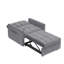 Canapé-lit, fauteuil convertible 3 en 1, fauteuil inclinable, fauteuil inclinable simple, convient aux petits espaces avec dossier réglable noir gris foncé