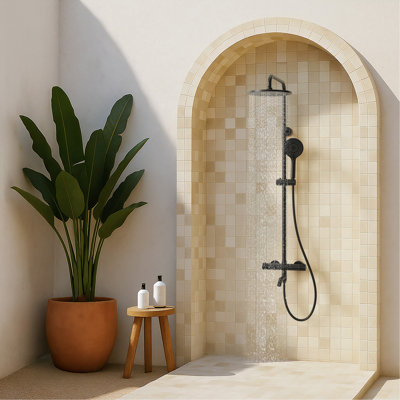 10" Thermostatic Slide Bar Shower System