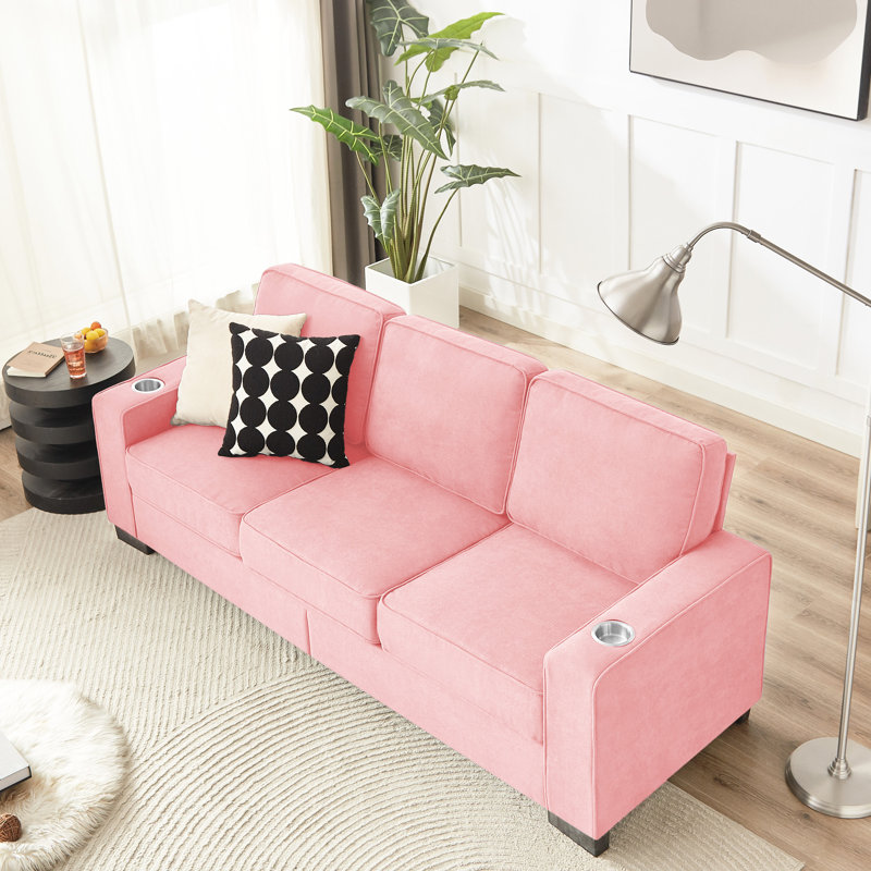 Ensemble de 3 chaises Support A, Tissu rose