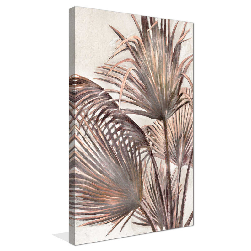Sedona Palm II par Merri Pattinian - Peinture, L 18 po x H 30 po, Toile tendue