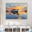 Lever du soleil sur le bateau au bord du lac - Bateau côtier, art mural-903689635-903689662