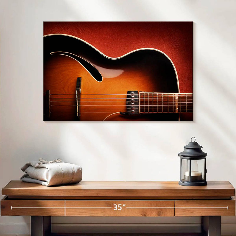 Guitare brillante, H 16 po x l 24 po