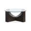 Table basse ronde avec 2 tables d'appoint et console
