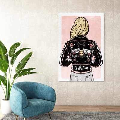 " Her Stylish Jacket, Girl Power Jacket Glam Pink "