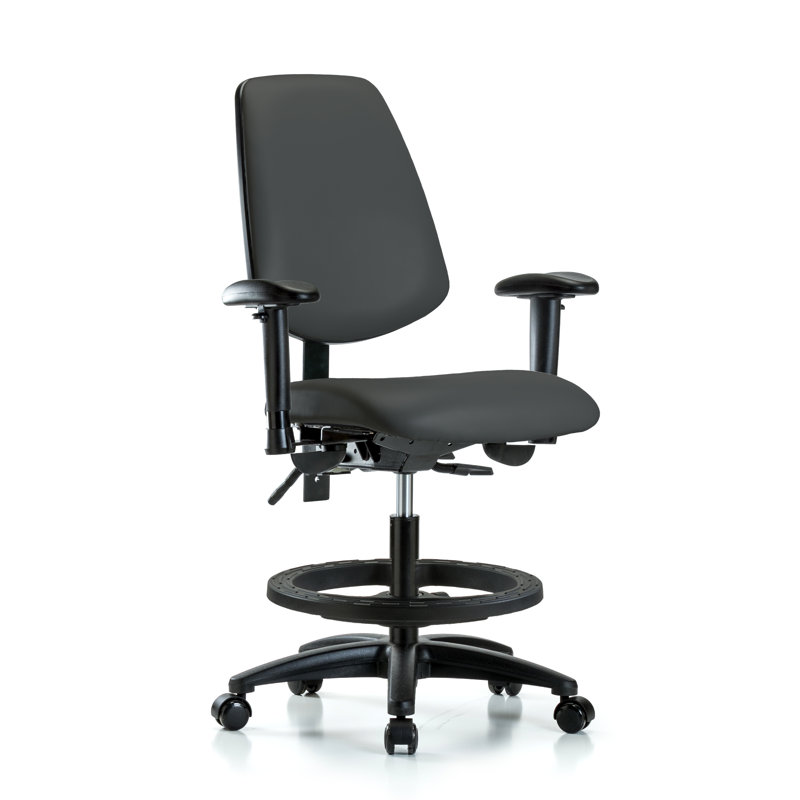 Chaise de dessinateur Jazmyne, Roulettes, Anthracite, Non inclus