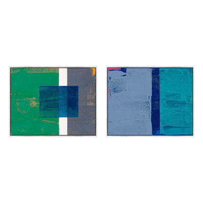 Bold in Blue Set of 2 Framed Print by Andrea Stokes