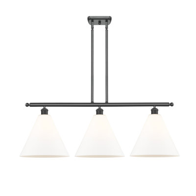 Luminaire suspendu linéaire à 3 lumières pour îlot de cuisine Alzata