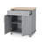 Modern Functional Kitchen Cart with Manufactured Wood Top,Storage Cart with Drawer-2004029713