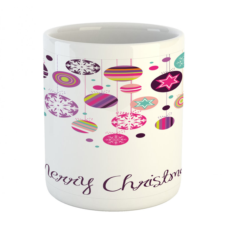 Grande tasse à café graphic baubles