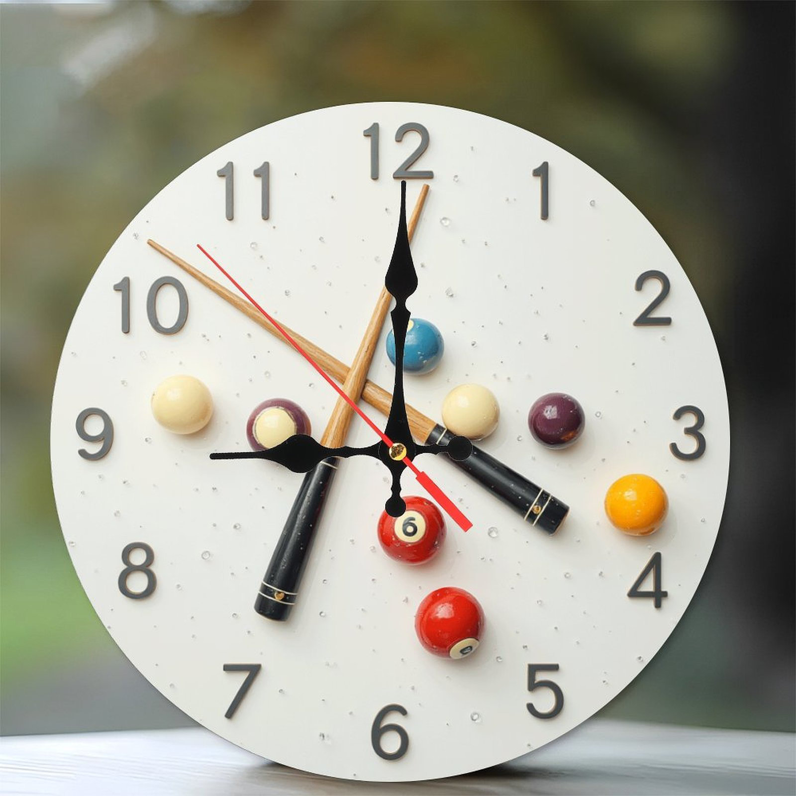 Dovecove Billiard Balls Clock Unique Design | Wayfair