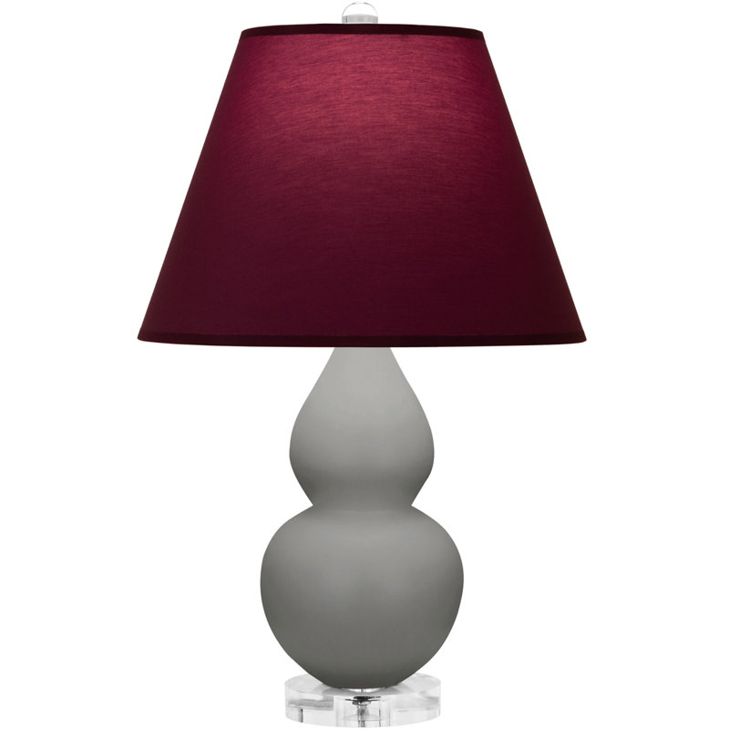 Petite lampe d'appoint à double gourde, Prune / lavande, Gris