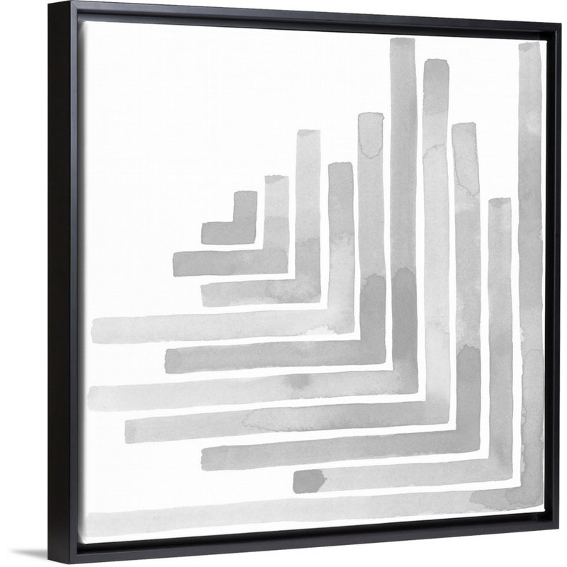 «Mute Eccentricities VI» par Grace Popp - reproduction d'art, H 18 po x l 18 po x P 1,75 po, Toile avec cadre noir