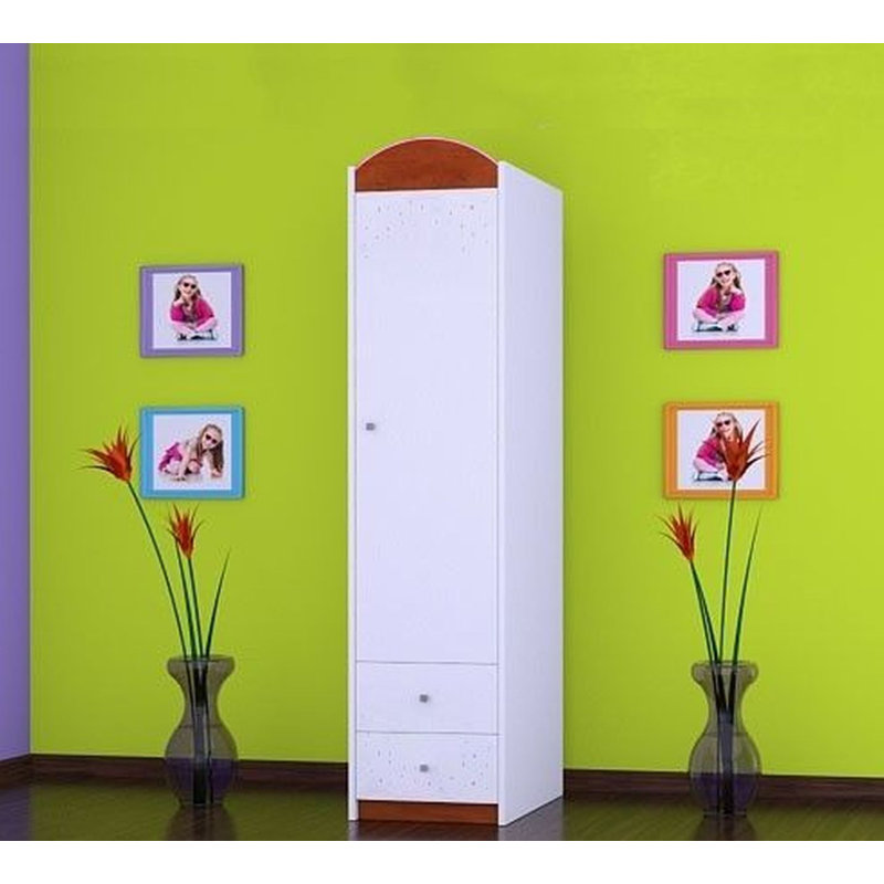 Nowak 1 Door Wardrobe, Red