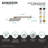 Kingston Brass Shower Scape 9-5/8-Inch Square Raindrop ABS Shower Head with 15-3/4-Inch Shower Arm-50761177