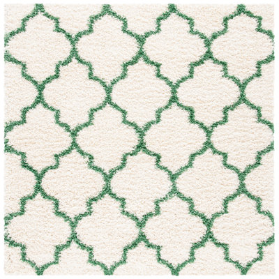 Suez Geometric Ivory/Green Area Rug