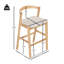 Ensemble de 2 tabourets de bar d'intérieur en bois d'hévéa Balman-1126573324