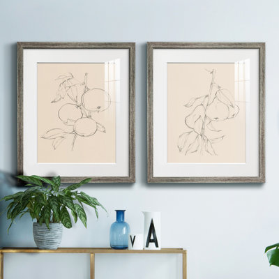 «Fruit Contour Study I», ensemble de 2 reproductions de photos sur toiles