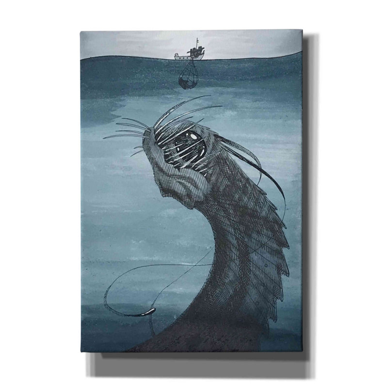 «Bait» par Avery Multère, impression sur toile tendue, H 26 po x l 18 po x P 0,75 po