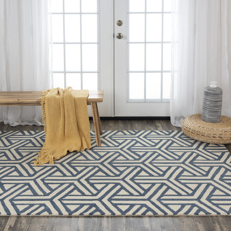 Ogrady Wool Geometric Indoor Rug, Rectangle 5' x 7'6"