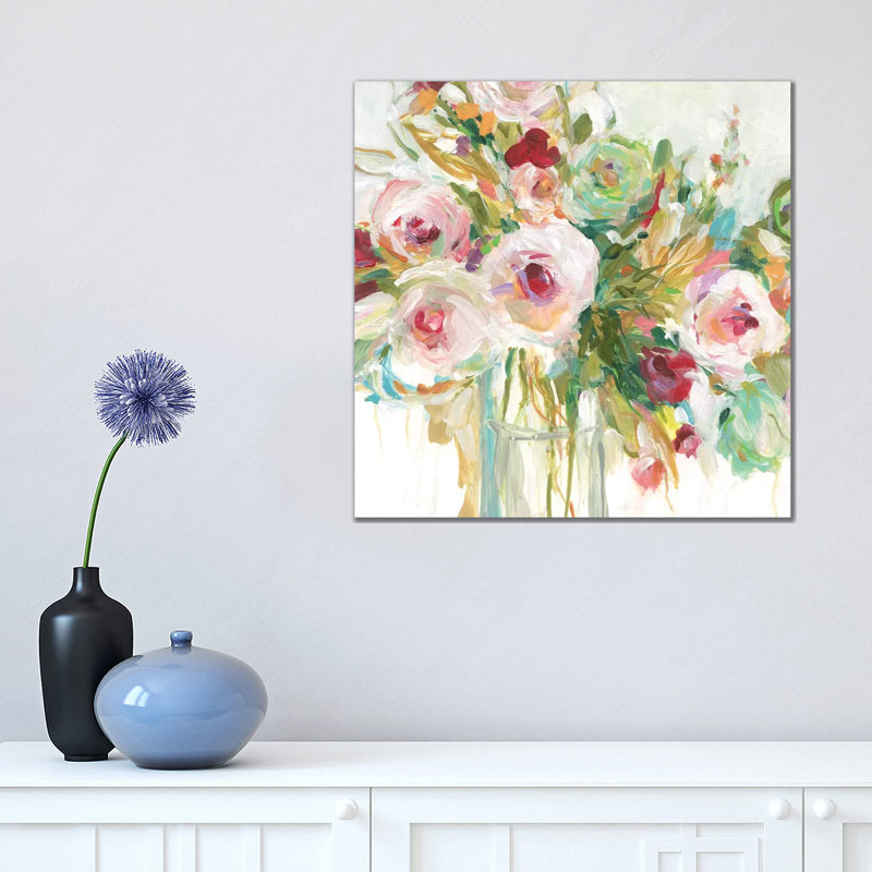 Floral Abandon by Carol Robinson - Wrapped Canvas Painting, Wrapped Canvas, 45.72 cm H x 45.72 cm W x 1.91 cm D