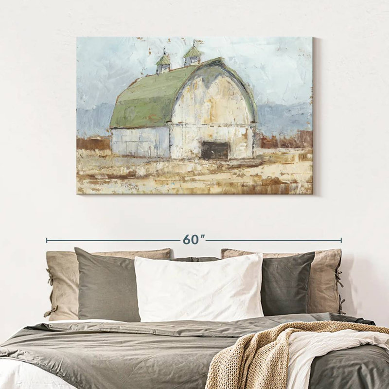 Lilie Whitewashed Barn II, 32" H x 48" W