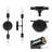 Modern Industrial Iron Armed Wall Sconce