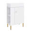 Petit meuble-lavabo avec lavabo simple en céramique-414888839