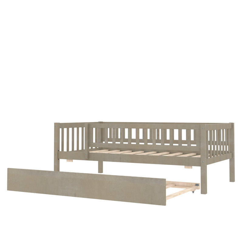 Miesner Kids Twin Daybed with Trundle, Natural