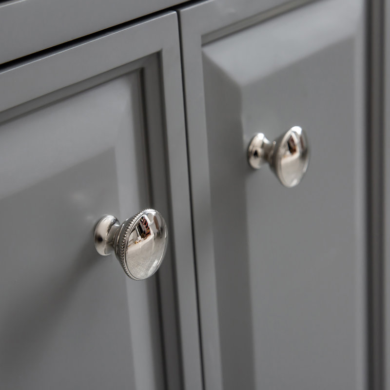 Palace 60'' W Double Vanity, Cashmere Gray, Polished Nickel