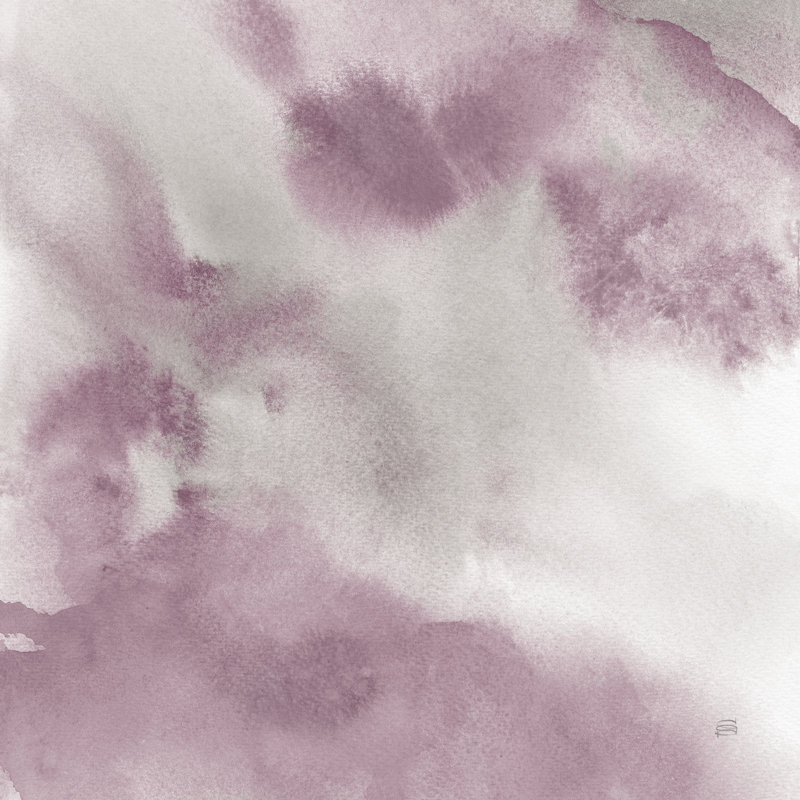 «Mauve Indigo Flow II» par Chris Paschke, impression sur toile tendue, H 12 po x l 12 po, Oui, Cadre simple noir