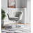 Voyager Modern Woven Blend Upholstered Metal Swivel Armchair in Barley-24542580