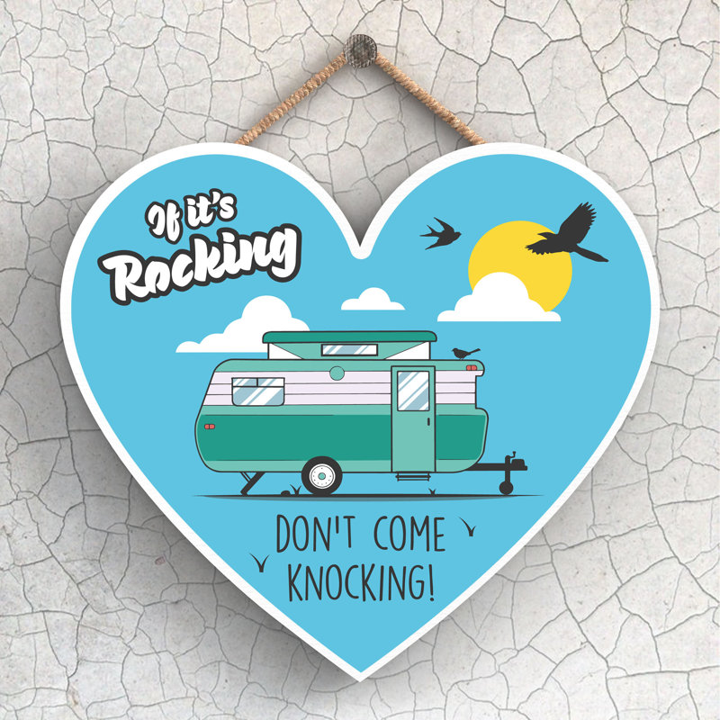 Caravan Come Knocking Green - Print on MDF, 16cm H x 17cm W x 0.9cm D