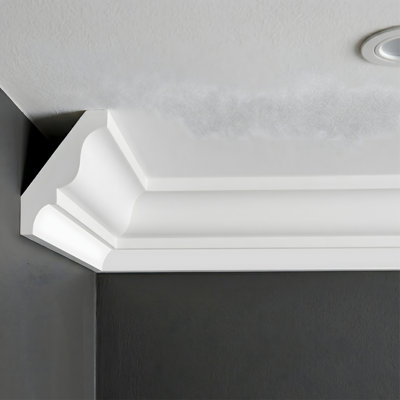 Moulure couronnée pour plafond et mur 1 pièce 9/16 po X P 5 1/4 po X P 96 po L 8 pi.